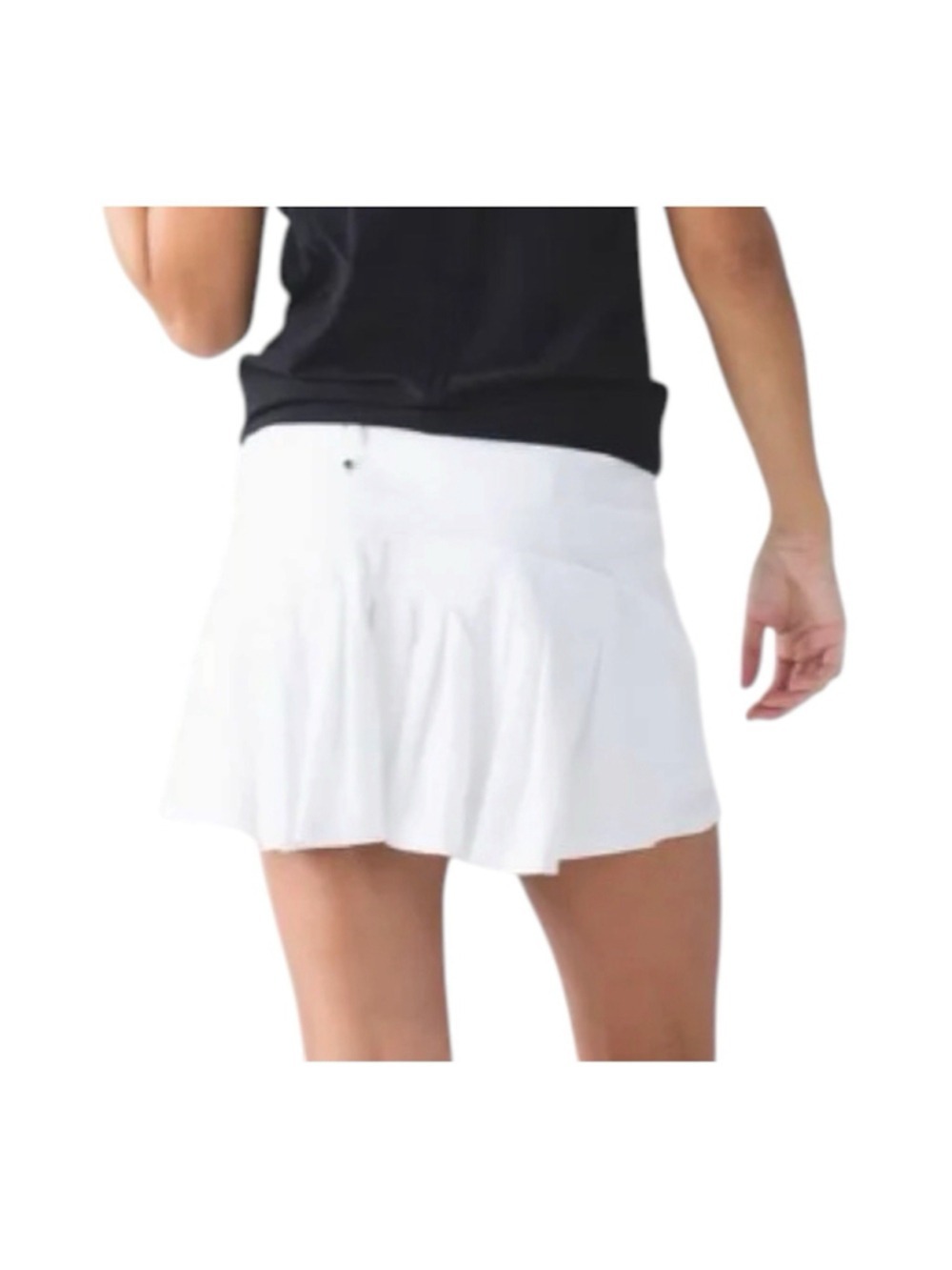 Lululemon Skirt Women 8 White Circuit Breaker Pleated Short Liner Skort Tennis - Picture 2 of 9